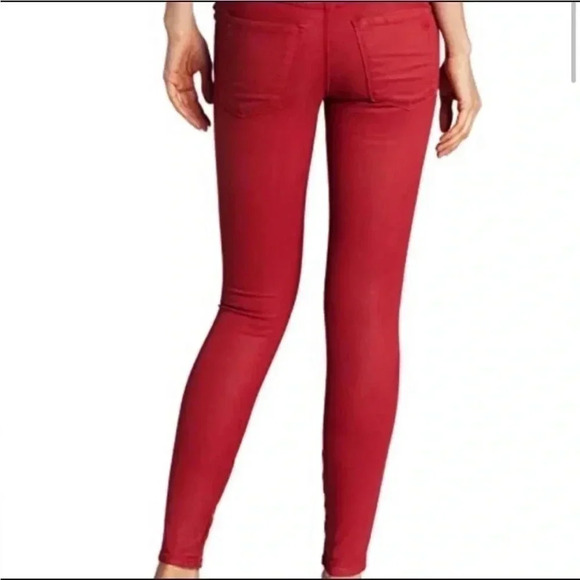 NWT Habitual Almas Hi Rise Ankle Zip Skinny Jeans Acid Red Sz 26 - Picture 2 of 10